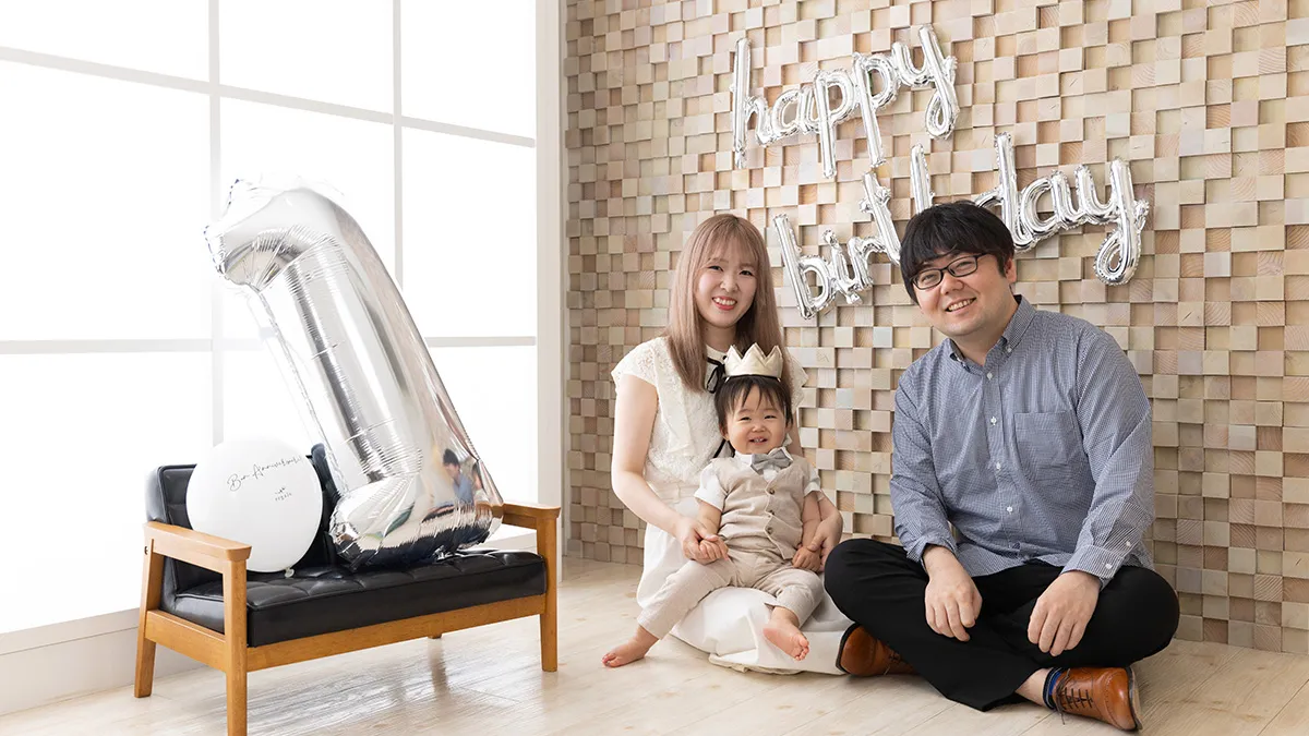 家族3人の今を、誕生日の記念に